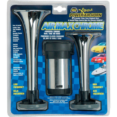 Wolo® Air Horn Deux Trompette Chrome Plastique 24-Volt - 403-24