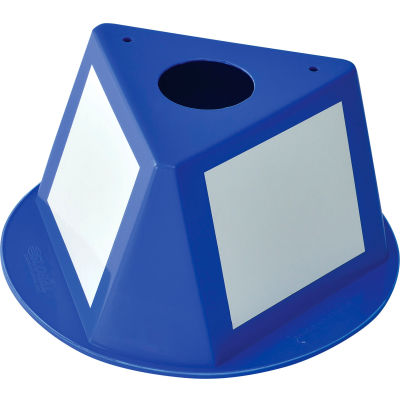 Global Industrial™ Inventory Control Cone W / Dry Erase Decals, Bleu