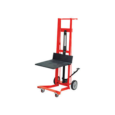 Wesco® Foot Pedal Platform Lift Truck 260010 Four Wheel Style 750 Lb. Cap.
