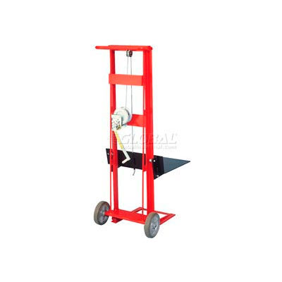 Wesco® Winch Operated Platform Lift Truck 260016 2 Wheel Style 750 Lb. Cap.