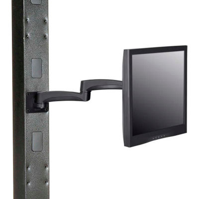 Industrial™ global fixe hauteur LED/LCD Monitor bras de support mural avec plaque VESA, noir