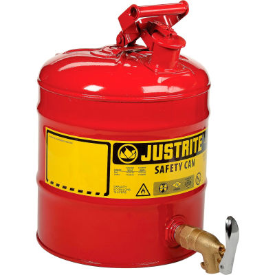 Justrite® 5 gallons sécurité tablette peut avec bas robinet 08902, 7150150