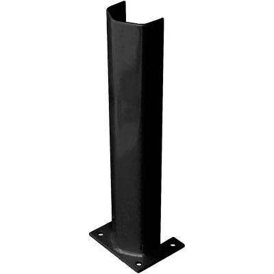 1/2" épais 24" H Post acier protecteur noir