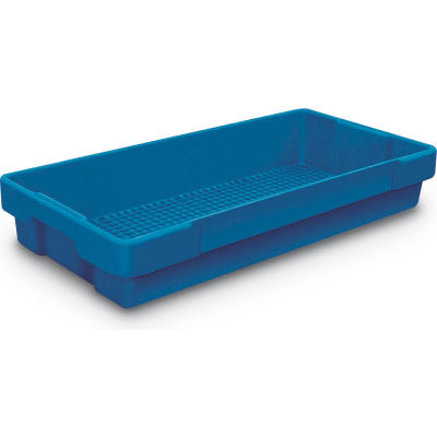 Plateau utilitaire en plastique bleu foncé 26 po L x 12-1/2 po l x 4-1/2 H, qté par paquet : 5