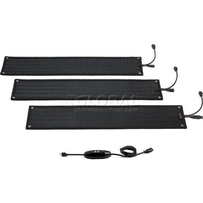 HeatTrak® Outdoor Snow & Ice Melting Heated Stair Mat 1/2" Thick 1' x 4' 120 Volt Black