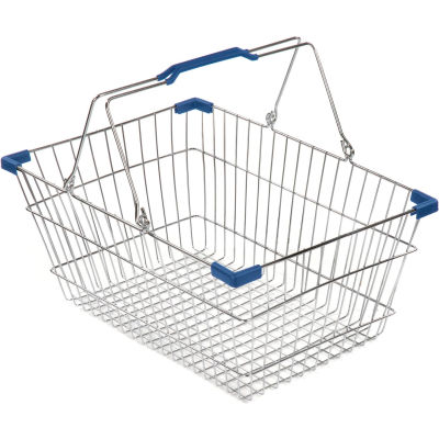 VersaCart® fil panier 30 litres avec poignées en plastique bleues - Qté par paquet : 20