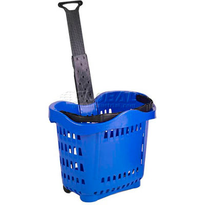 VersaCart® plastique laminage Shopping panier 43 litres bleu - Qté par paquet : 6