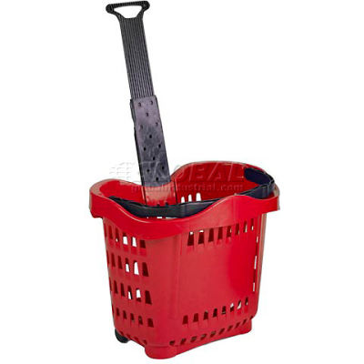 VersaCart® plastique laminage Shopping panier 43 litres rouge - Qté par paquet : 6