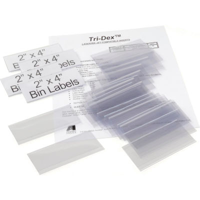 Aigner TR-2400 Tri-Dex Label Holder 2" x 4" for Stacking Bin Price per Pack of 25