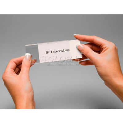 Aigner Tri-Dex TR-1300 Slide-In Label Holder 1" x 3" for Stacking Bins, Price per Pack of 25 - Pkg Qty 2