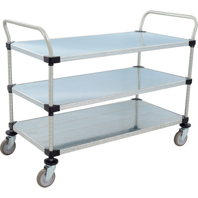 Nexel® Galvanized Steel Utility Cart 3 Shelves 48x24
