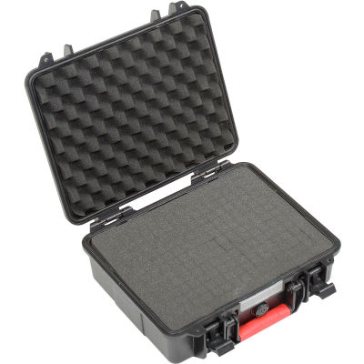 Global Industrial™ Waterproof Hard Case W/Pinch Tear Foam, 11"L x 9-11/16"W x 4-3/16"H, Noir