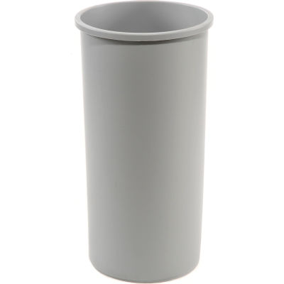 11 Gallon Round Rubbermaid Waste Receptacle - Gray