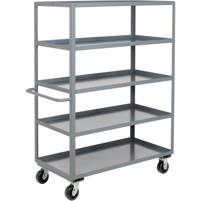 Jamco Shelf Truck w/5 Shelves, 3000 lb. Capacity, 36"L x 24"W x 68"H, Gray