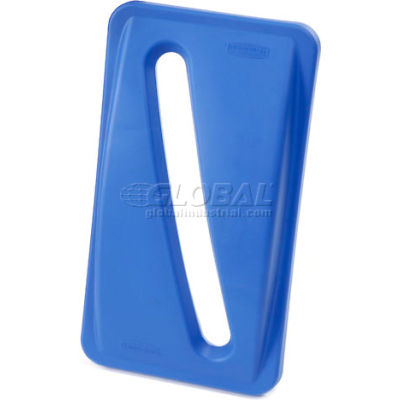Couvercle de recyclage du papier pour récipient de recyclage rubbermaid, bleu - Qté par paquet : 4