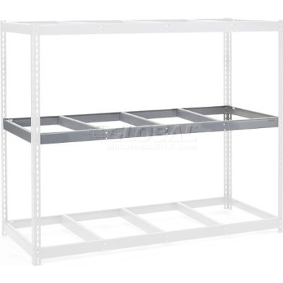 Global Industrial Additional Level For Wide Span Rack 96"Wx36"D No Deck 1100 Lb Capacity, Gray
