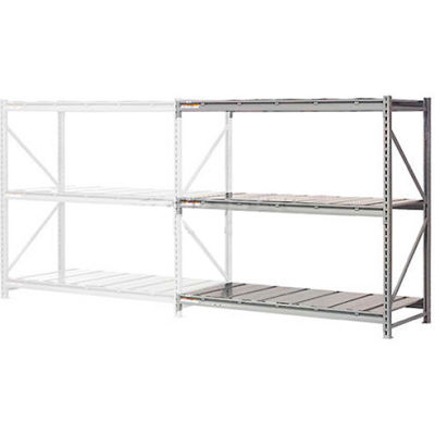 Global Industrial™ 3 Level, rack de stockage en vrac Extra HD, terrasse en acier, ajout, 96 « L x 36 » P x 120 » H