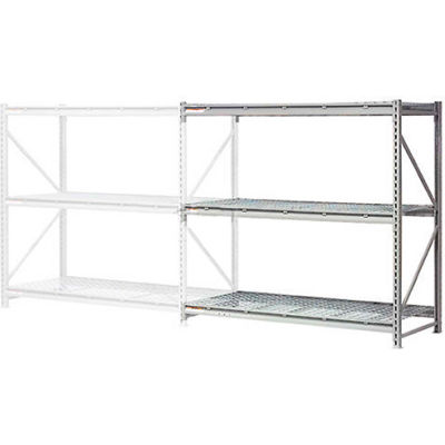 Global Industrial™ 3 Level, rack de stockage en vrac extra HD, platelage métallique, add-on, 96 « L x 48 » P x 72 » H