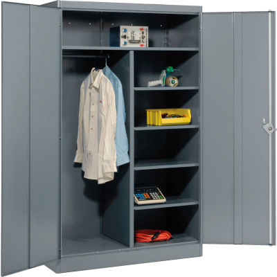 Lyon Combination Storage Cabinet DD1033  - 48x24x78 - Gray