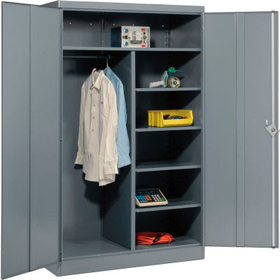 Lyon Combination Storage Cabinet DD1033 - 48x24x78 - Gray
