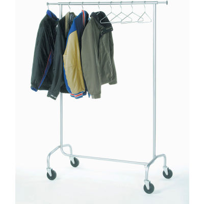 Interion® Rack de manteau mobile à valeur ajoutée (Hangers vendus séparément)