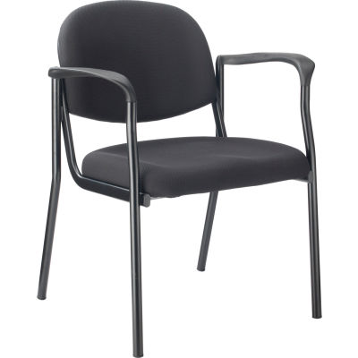 Interion® Fabric Guest Chair With Arms, Black | 516129BK ...