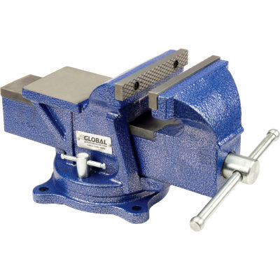 Global Industrial™ 6" Jaw Width 3" Throat Depth General Purpose Bench Vise W/ Swivel Base