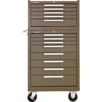 Kennedy® 378XB - 285XB 27"W X 18"D X 55-5/8"H 13 Drawer Roller Cabinet - Machinist Chest Combo
