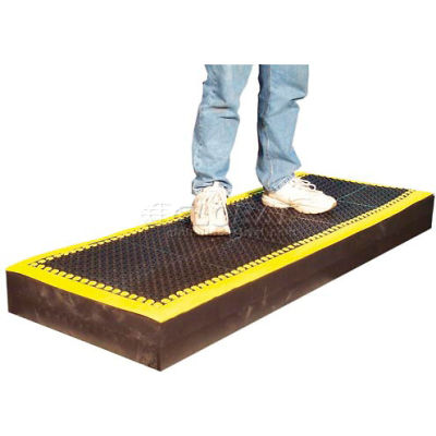 Add-A-Mat Anti-Fatigue Mat 7/8" Thick 2' x 5-1/2' Black/Yellow Border