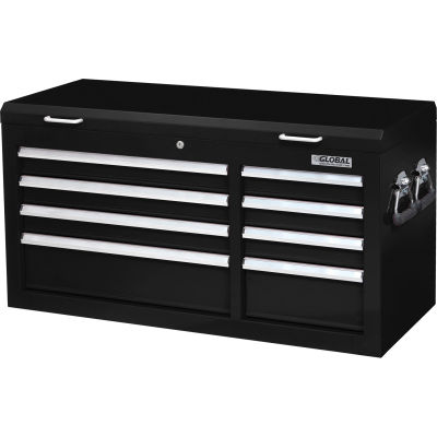 Global Industrial™ 41-3/8" x 17-15/16" x 22-1/4" 8 Drawer Black Tool Chest