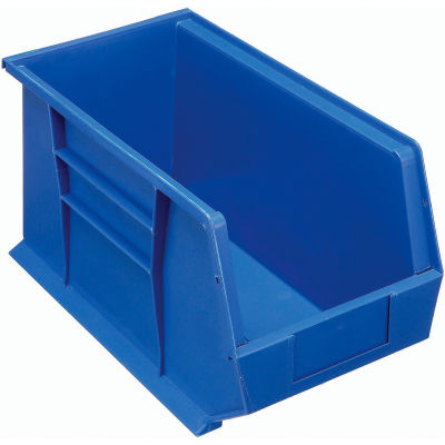 Bac industriel™ en plastique Global Stack & Hang Bin, 8-1/4 L x 18 po L x 9 po H, bleu - Qté par paquet : 6