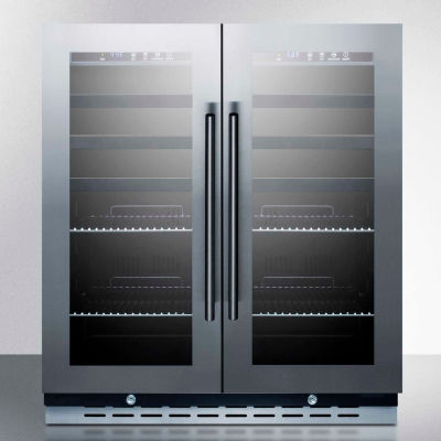 Summit-Built-In Undercounter Dual Zone Wine & Beverage Cooler W/Locks, 30 » De large