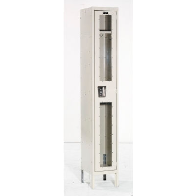 Hallowell USV1258-1PT Safety-View Locker Single Tier 12x15x72 - 1 Door Unassembled - Tan