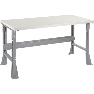 Global Industrial™ Workbench avec pied évasé, 60 x 30 », Lastique Bord carré stratifié