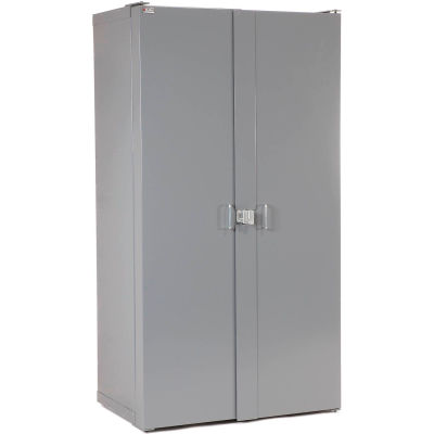 Global Industrial Security Work Center & Storage Cabinet - Shelves, 6 Drawers & 68 Yellow Bins