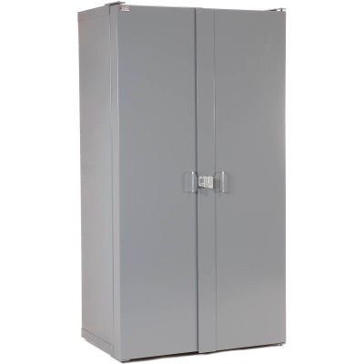 Global Industrial™ Security Work Center & Storage Cabinet - Shelves, 6 Drawers & 68 Yellow Bins