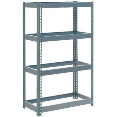 Global Industrial Extra Heavy Duty Shelving 36"W x 12"D x 60"H With 4 Shelves, No Deck, Gray