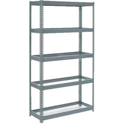 Global Industrial™ Extra Heavy Duty Shelving 48"W x 12"D x 96"H With 5 Shelves, No Deck, Gray