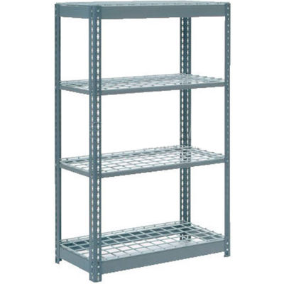 Global Industrial™ Heavy Duty Shelving 36"W x 24"D x 60"H With 4 Shelves - Wire Deck - Gray