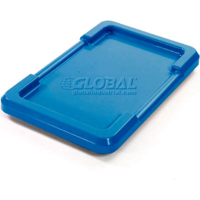 Global Industrial™ Blue Lid For Cross Stack And Nest Tote 25-1/8 x 16 x 8-1/2 - Qté par paquet : 6