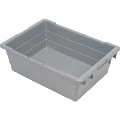 Bac emboîtable à empilage croisé Quantum TUB2417-8​​​​​​​ - 23-3/4 x 17-1/4 x 8 gris - Qté par paquet : 6