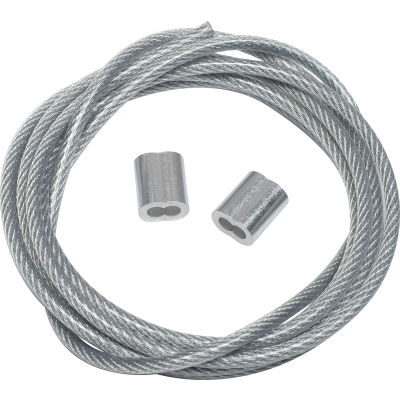 Global Industrial™ Steel Tie Down Cable 5'L Renforcé avec boucles d’extrémité pour les appareils extérieurs