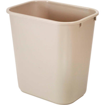 Corbeille à papier Rubbermaid, 7 gallons, plastique, beige