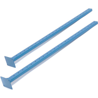 Global Industrial™ Steel Uprights, Blue, 2/Pack