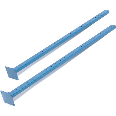 Global Industrial Steel Uprights, Blue, 2/Pack