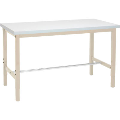 Global Industrial™ 48 x 30 Ajustable Height Workbench Square Tube Leg Global Industrial™ 10 x 11 - Bord carré ESD - Beige