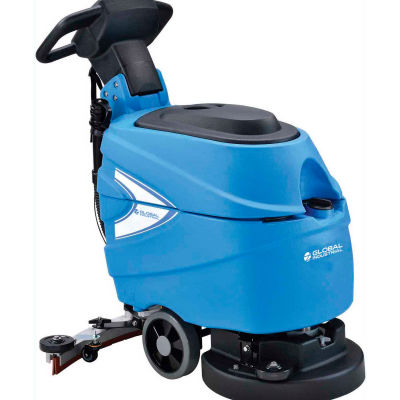 Global Industrial™ Auto Walk-Behind Floor Scrubber 17" Cleaning Path, Two 80 Amp Batteries
