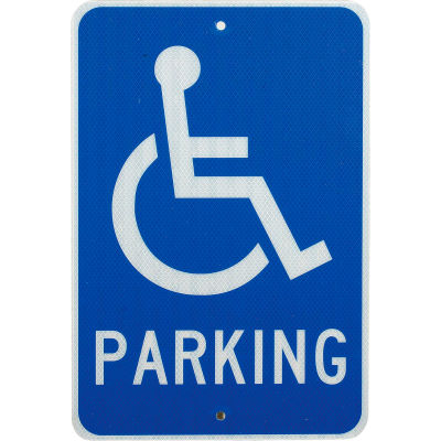 Aluminum Sign - Handicap Parking Logo - .080 " Thick, TM94J