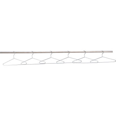 Global Industrial Coat Hangers Chrome Plated, Pack of 6