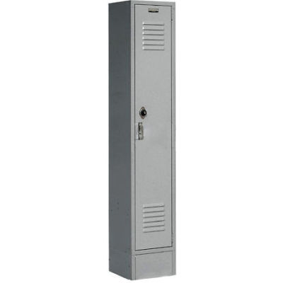 Global Industrial Paramount® Single Tier 1 Door Locker, 12"Wx12"Dx60"H, Gray, Unassembled